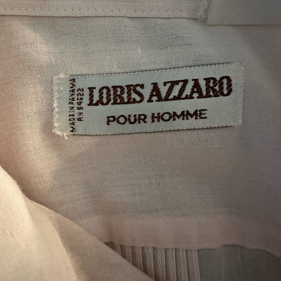Vintage Loris Azzaro Short Sleeve Pale Pink Mens Shirt, Size (see measurements) - Picture 8 of 8